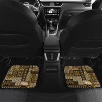 Vintage Samoa Siapo Mamanu Car Mats Gold Samoan Tapa Motif - Polynesian Pride