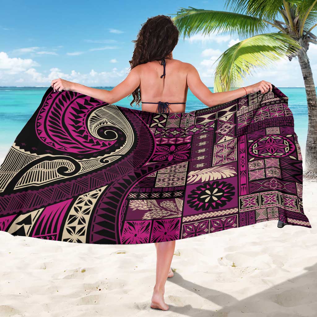 Vintage Samoa Siapo Mamanu Sarong Pink Samoan Tapa Motif - Polynesian Pride