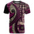 Vintage Samoa Siapo Mamanu T Shirt Pink Samoan Tapa Motif - Polynesian Pride