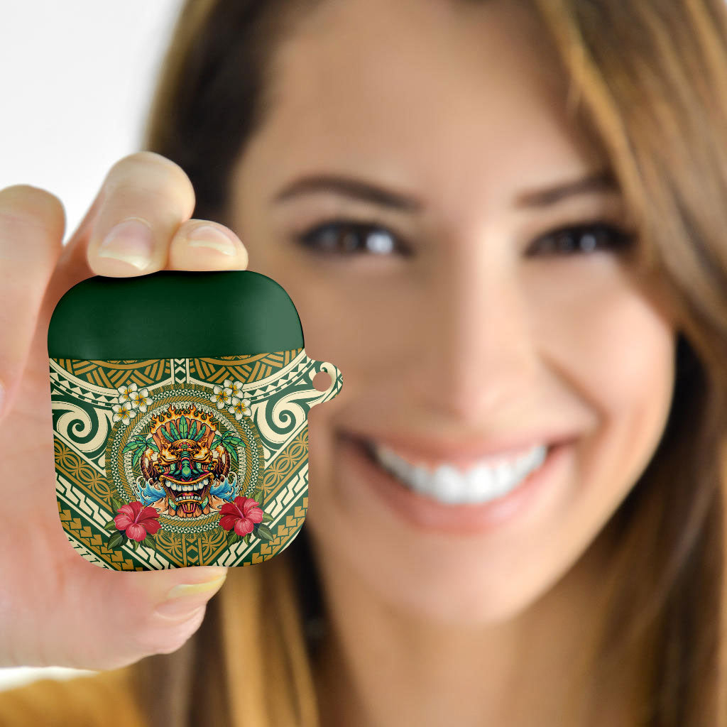 Hawaii Tiki Mask AirPods Case Mele Kalikimaka i Iulai!
