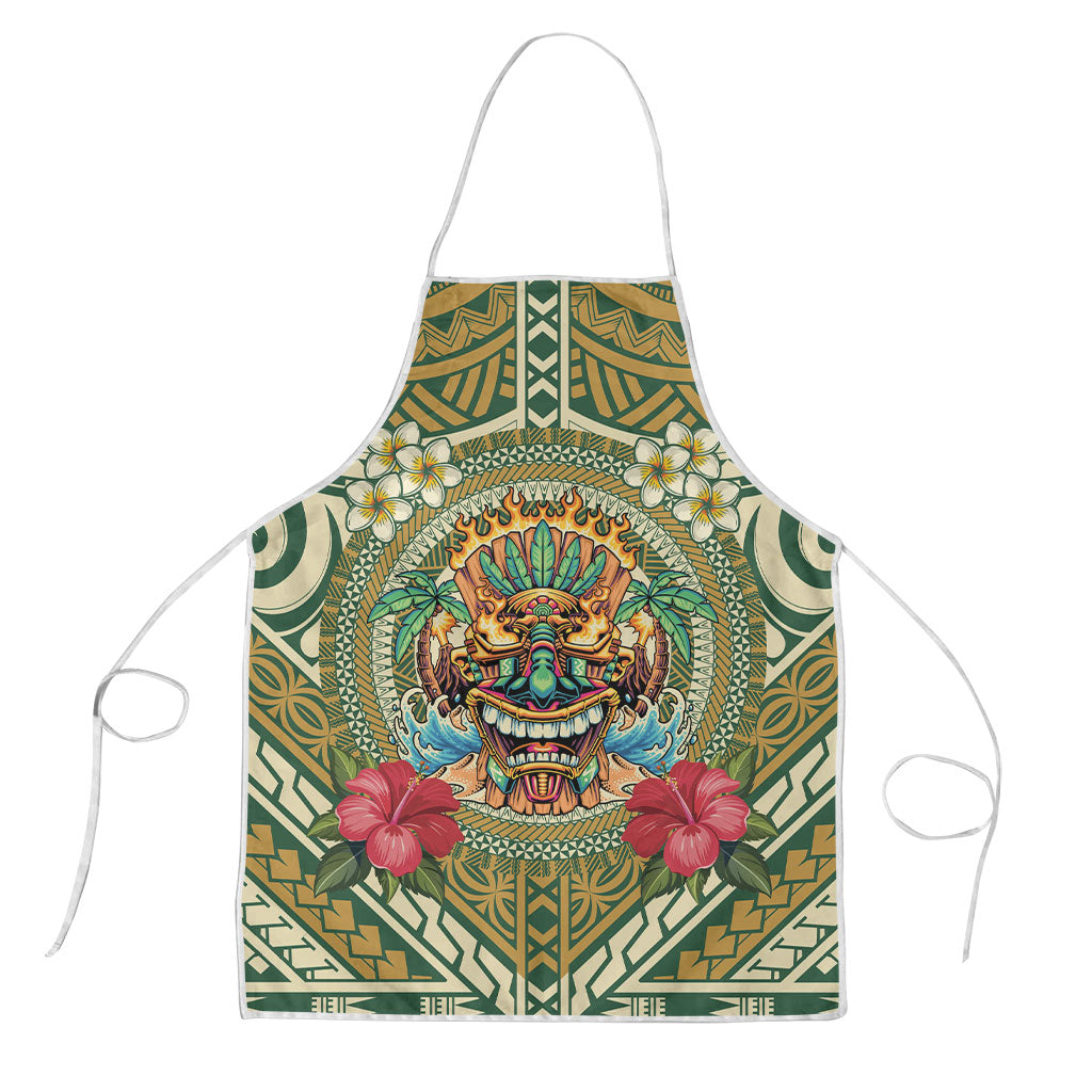 Hawaii Tiki Mask Apron Mele Kalikimaka i Iulai!