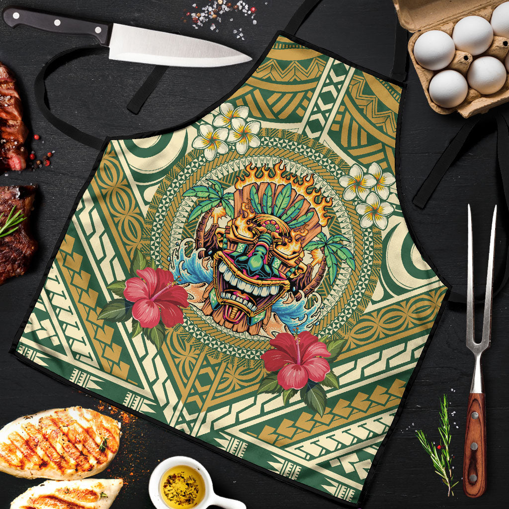 Hawaii Tiki Mask Apron Mele Kalikimaka i Iulai!