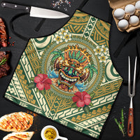 Hawaii Tiki Mask Apron Mele Kalikimaka i Iulai!