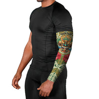 Hawaii Tiki Mask Personalized Arm Sleeves Mele Kalikimaka i Iulai!