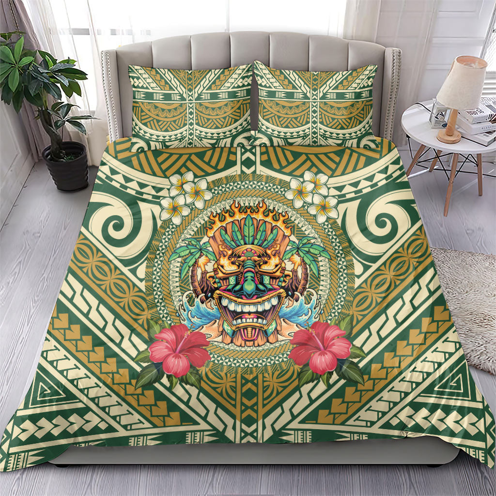 Hawaii Tiki Mask Bedding Set Mele Kalikimaka i Iulai!
