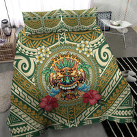 Hawaii Tiki Mask Bedding Set Mele Kalikimaka i Iulai!