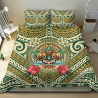 Hawaii Tiki Mask Bedding Set Mele Kalikimaka i Iulai!