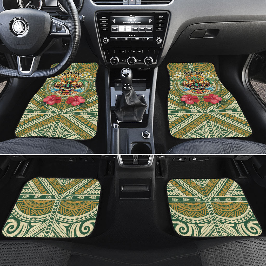 Hawaii Tiki Mask Personalized Car Mats Mele Kalikimaka i Iulai!