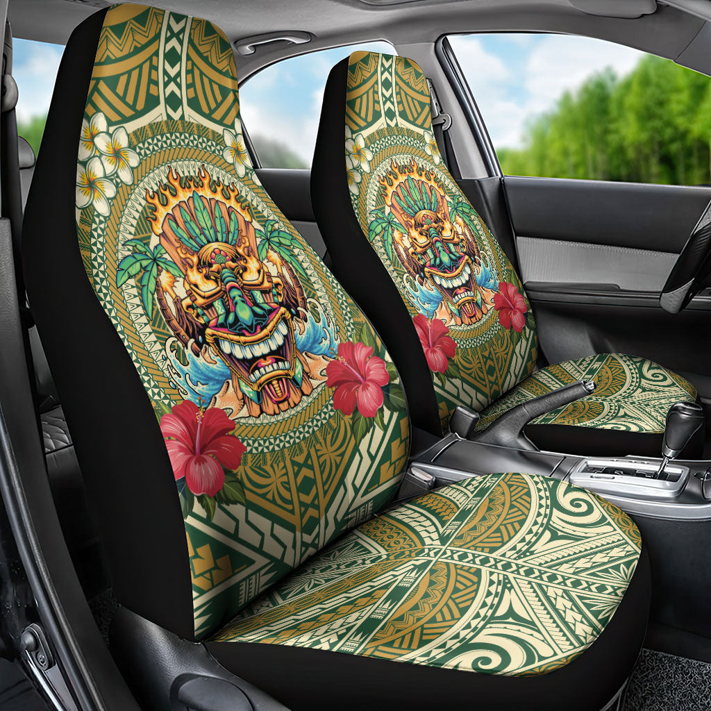 Hawaii Tiki Mask Car Seat Cover Mele Kalikimaka i Iulai!