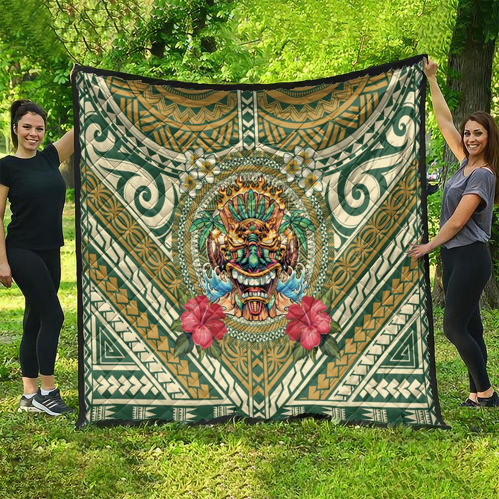 Hawaii Tiki Mask Quilt Mele Kalikimaka i Iulai!