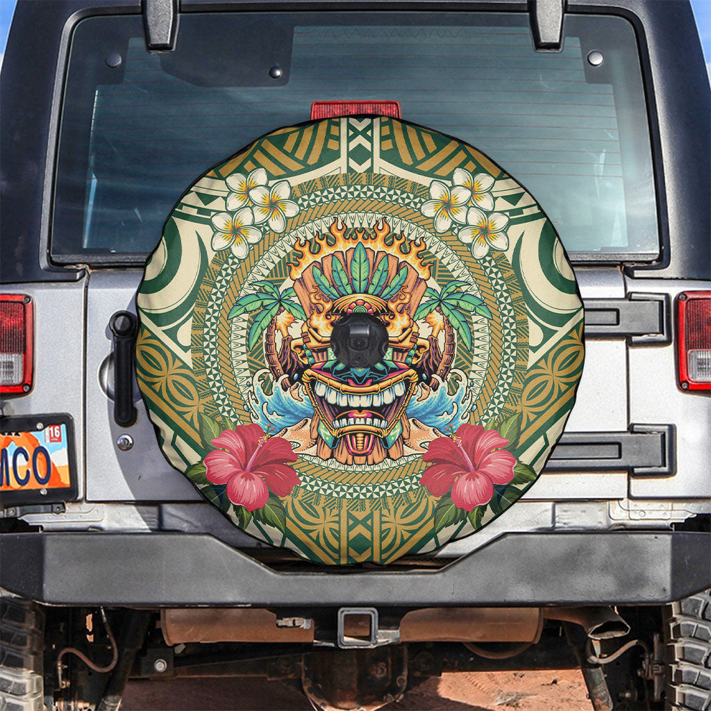 Hawaii Tiki Mask Spare Tire Cover Mele Kalikimaka i Iulai!