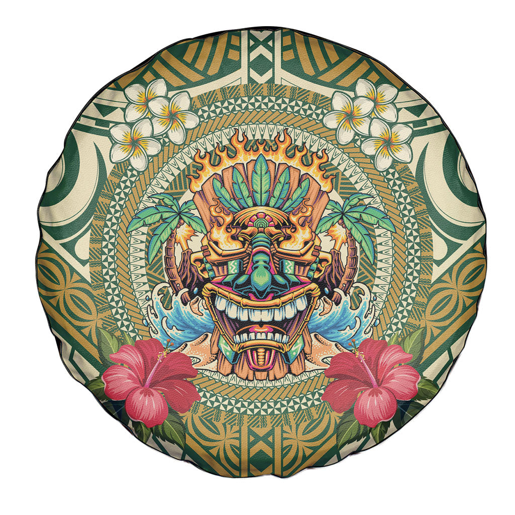Hawaii Tiki Mask Spare Tire Cover Mele Kalikimaka i Iulai!