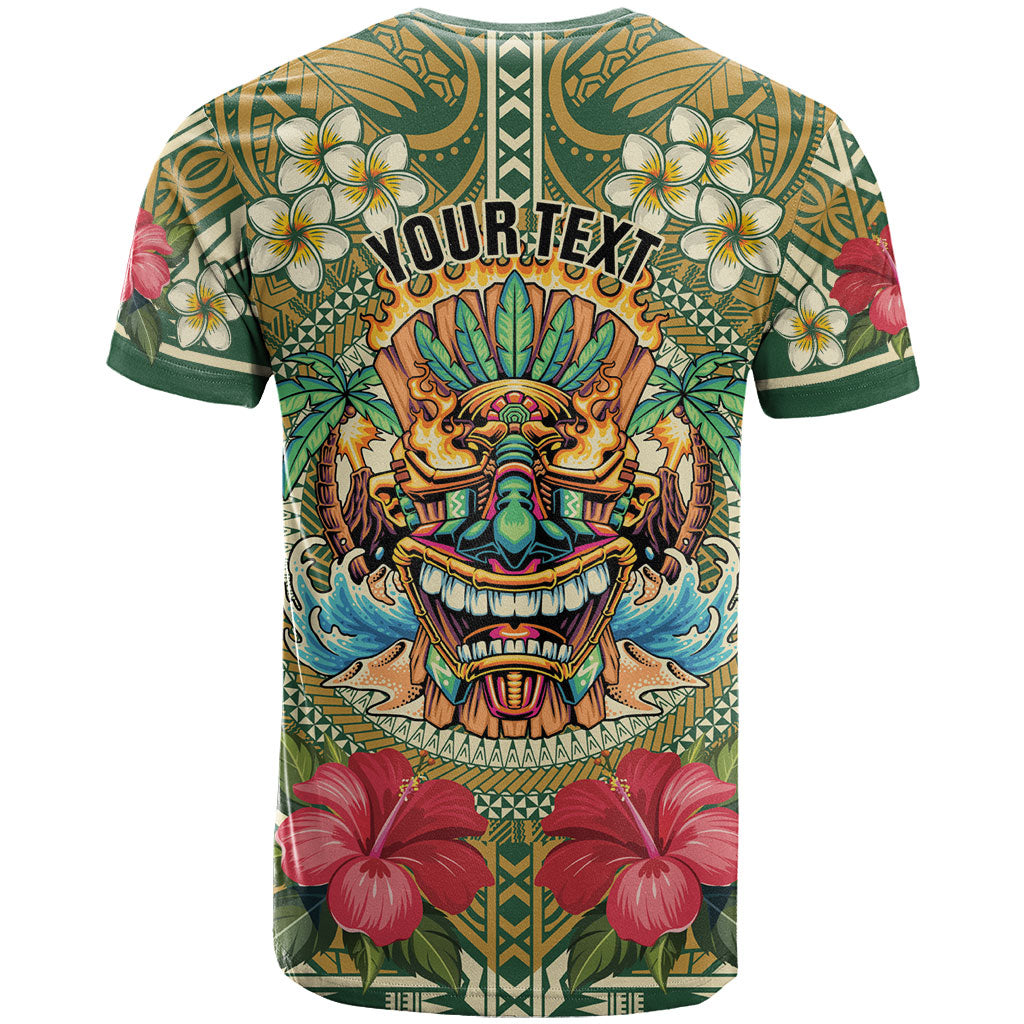Hawaii Tiki Mask Personalized T Shirt Mele Kalikimaka i Iulai!