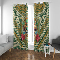 Hawaii Tiki Mask Window Curtain Mele Kalikimaka i Iulai!