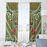 Hawaii Tiki Mask Window Curtain Mele Kalikimaka i Iulai!