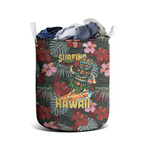 Hawaii Tiki Surfing Laundry Basket Mele Kalikimaka i Iulai!