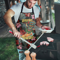 Hawaii Tiki Surfing Apron Mele Kalikimaka i Iulai!
