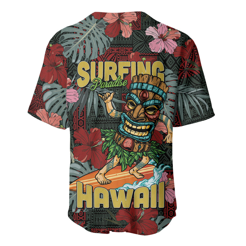 Hawaii Tiki Surfing Baseball Jersey Mele Kalikimaka i Iulai!