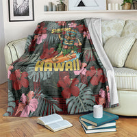 Hawaii Tiki Surfing Blanket Mele Kalikimaka i Iulai! LT9 Black - Polynesian Pride
