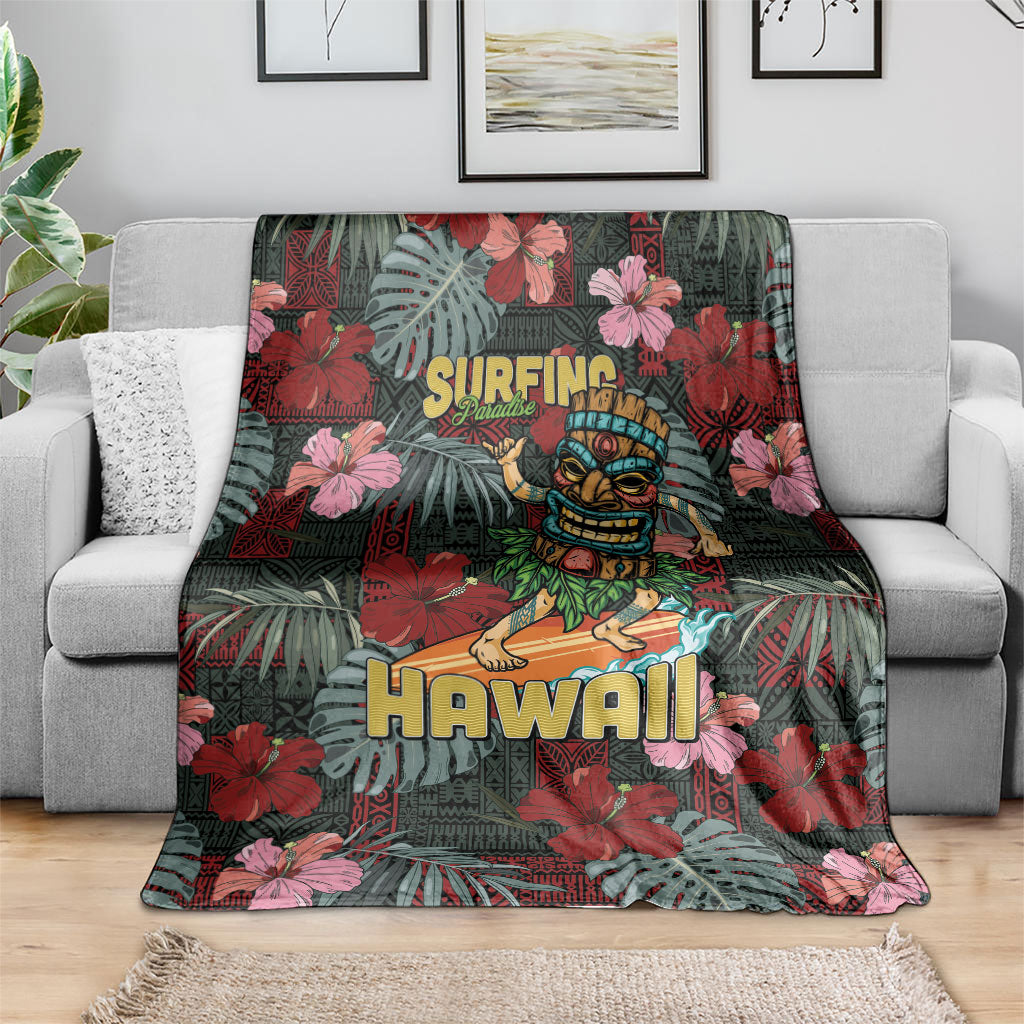 Hawaii Tiki Surfing Blanket Mele Kalikimaka i Iulai! LT9 - Polynesian Pride