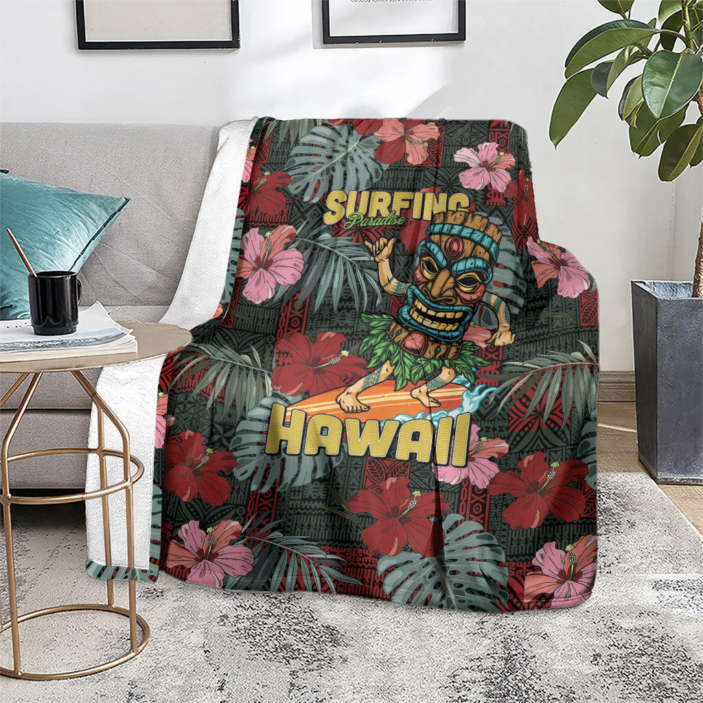 Hawaii Tiki Surfing Blanket Mele Kalikimaka i Iulai! LT9 - Polynesian Pride