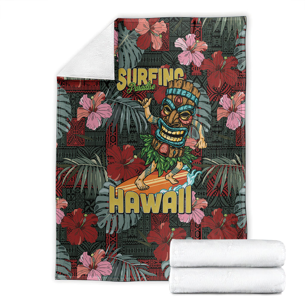 Hawaii Tiki Surfing Blanket Mele Kalikimaka i Iulai! LT9 - Polynesian Pride