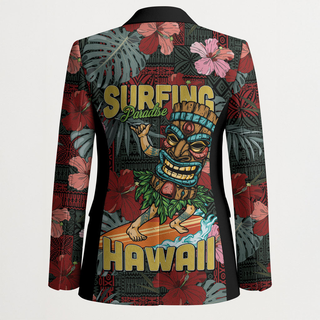 Hawaii Tiki Surfing Blazer Mele Kalikimaka i Iulai! LT9 - Polynesian Pride