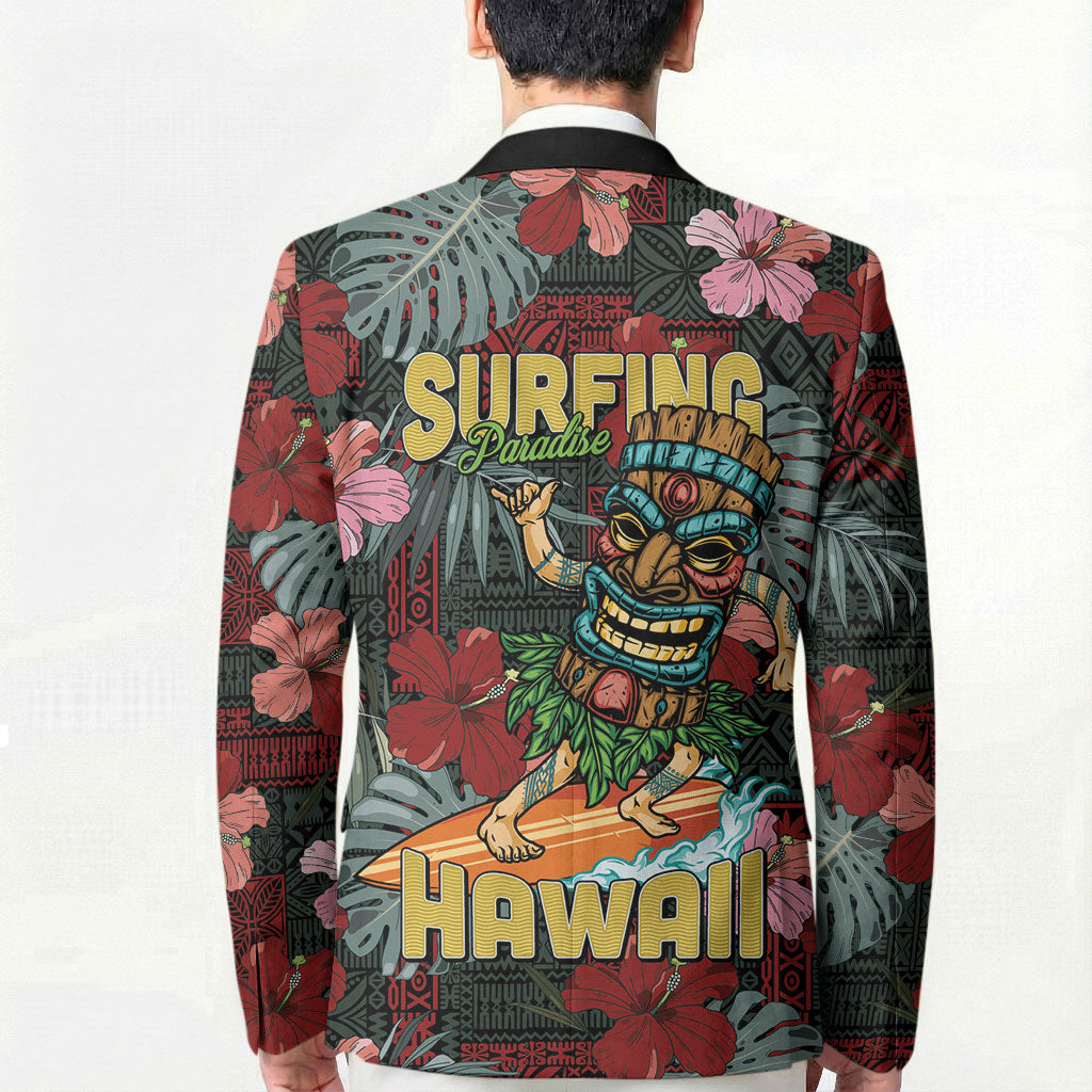 Hawaii Tiki Surfing Blazer Mele Kalikimaka i Iulai! LT9 - Polynesian Pride