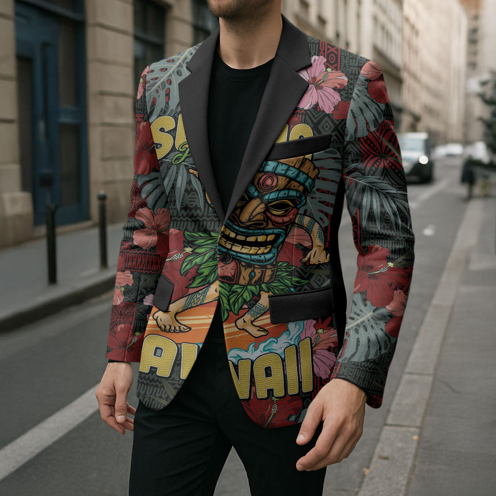 Hawaii Tiki Surfing Blazer Mele Kalikimaka i Iulai! LT9 - Polynesian Pride