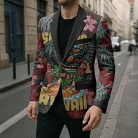 Hawaii Tiki Surfing Blazer Mele Kalikimaka i Iulai! LT9 - Polynesian Pride