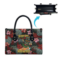 Hawaii Tiki Surfing Leather Bag Mele Kalikimaka i Iulai!