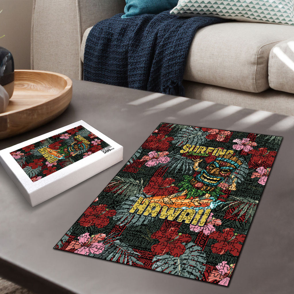 Hawaii Tiki Surfing Puzzle Mele Kalikimaka i Iulai! LT9 - Polynesian Pride