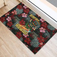 Hawaii Tiki Surfing Rubber Doormat Mele Kalikimaka i Iulai! LT9 - Polynesian Pride
