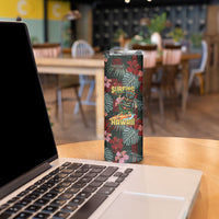 Hawaii Tiki Surfing Skinny Tumbler Mele Kalikimaka i Iulai! LT9 - Polynesian Pride