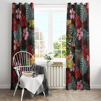 Hawaii Tiki Surfing Window Curtain Mele Kalikimaka i Iulai! LT9 - Polynesian Pride