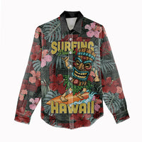 Hawaii Tiki Surfing Women Casual Shirt Mele Kalikimaka i Iulai! LT9 - Polynesian Pride
