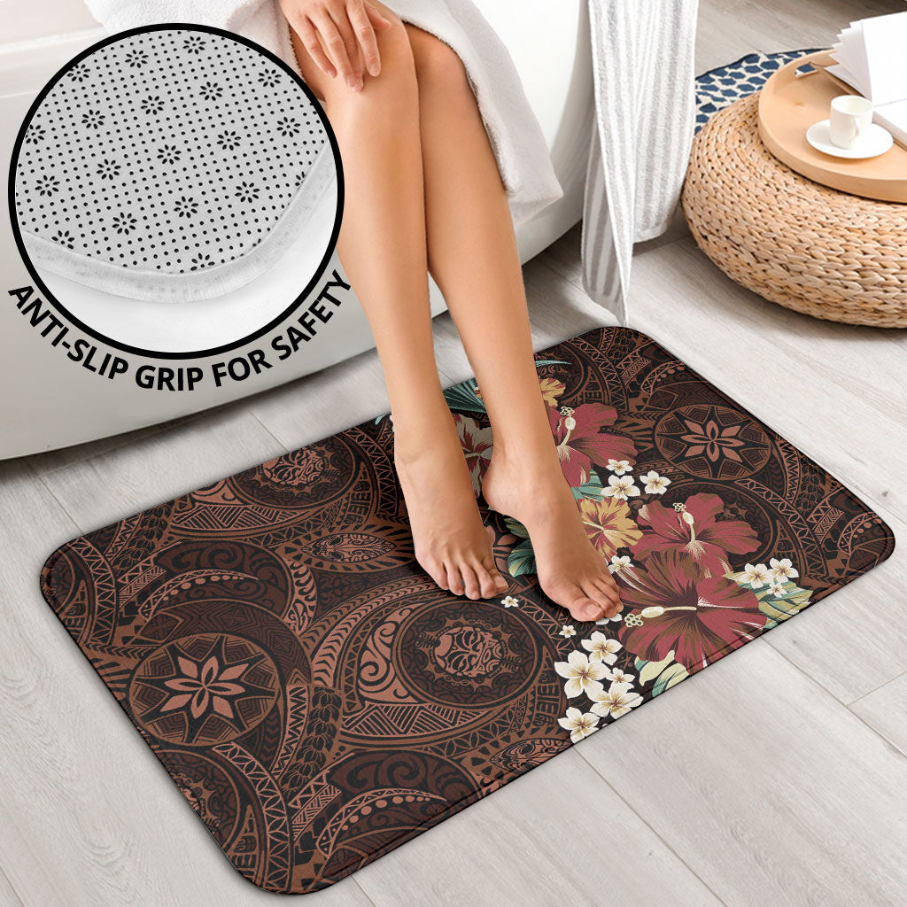Kanoa Hawai'i Hibiscus Bathroom Set Polynesian Tribal Tattoo Pattern Floral Elements LT9 - Polynesian Pride