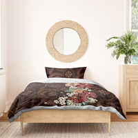 Kanoa Hawai'i Hibiscus Bedding Set Polynesian Tribal Tattoo Pattern Floral Elements LT9 - Polynesian Pride