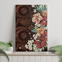 Kanoa Hawai'i Hibiscus Canvas Wall Art Polynesian Tribal Tattoo Pattern Floral Elements LT9 - Polynesian Pride