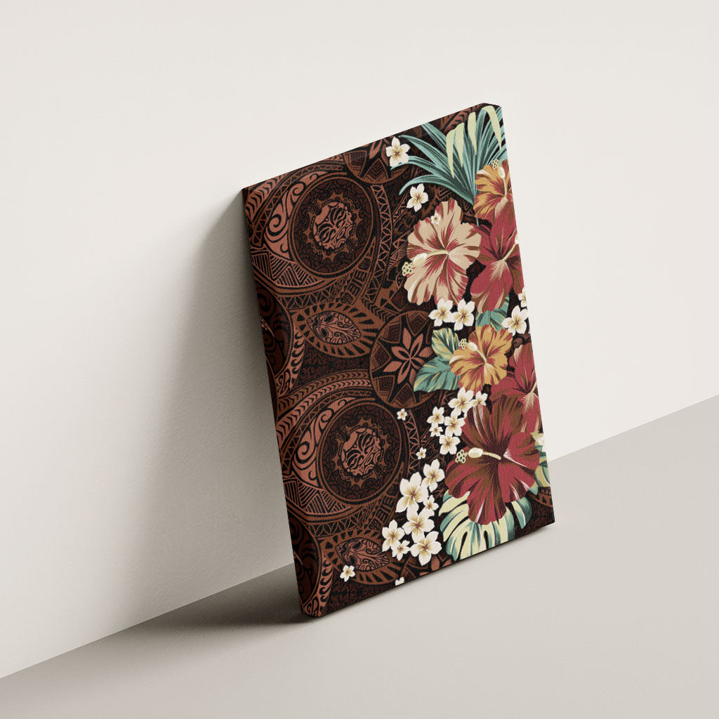 Kanoa Hawai'i Hibiscus Canvas Wall Art Polynesian Tribal Tattoo Pattern Floral Elements LT9 - Polynesian Pride