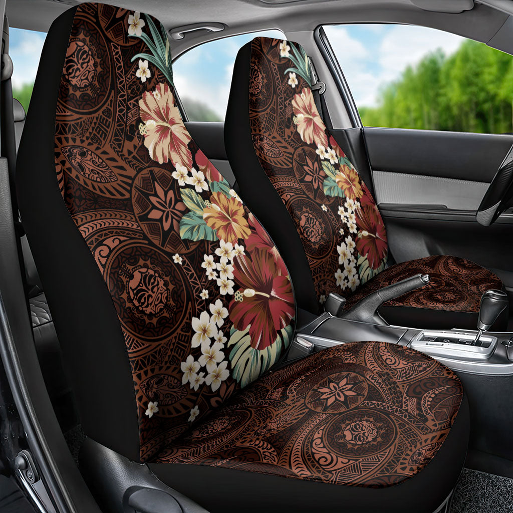 Kanoa Hawai'i Hibiscus Car Seat Cover Polynesian Tribal Tattoo Pattern Floral Elements LT9 - Polynesian Pride