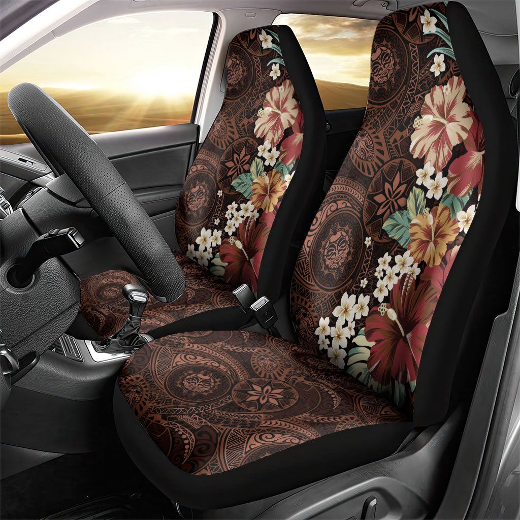 Kanoa Hawai'i Hibiscus Car Seat Cover Polynesian Tribal Tattoo Pattern Floral Elements LT9 - Polynesian Pride