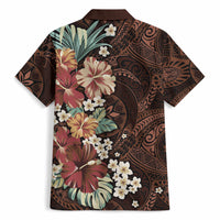Kanoa Hawai'i Hibiscus Hawaiian Shirt Polynesian Tribal Tattoo Pattern Floral Elements LT9 - Polynesian Pride