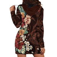 Kanoa Hawai'i Hibiscus Hoodie Dress Polynesian Tribal Tattoo Pattern Floral Elements LT9 - Polynesian Pride
