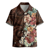 Kanoa Hawai'i Hibiscus Kid Hawaiian Shirt Polynesian Tribal Tattoo Pattern Floral Elements LT9 - Polynesian Pride