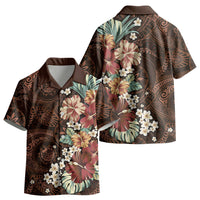 Kanoa Hawai'i Hibiscus Kid Hawaiian Shirt Polynesian Tribal Tattoo Pattern Floral Elements LT9 - Polynesian Pride