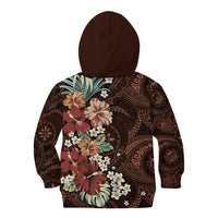 Kanoa Hawai'i Hibiscus Kid Hoodie Polynesian Tribal Tattoo Pattern Floral Elements LT9 - Polynesian Pride