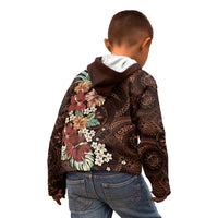 Kanoa Hawai'i Hibiscus Kid Hoodie Polynesian Tribal Tattoo Pattern Floral Elements LT9 - Polynesian Pride