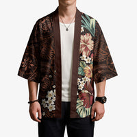 Kanoa Hawai'i Hibiscus Kimono Polynesian Tribal Tattoo Pattern Floral Elements LT9 - Polynesian Pride