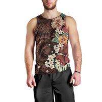 Kanoa Hawai'i Hibiscus Men Tank Top Polynesian Tribal Tattoo Pattern Floral Elements LT9 - Polynesian Pride